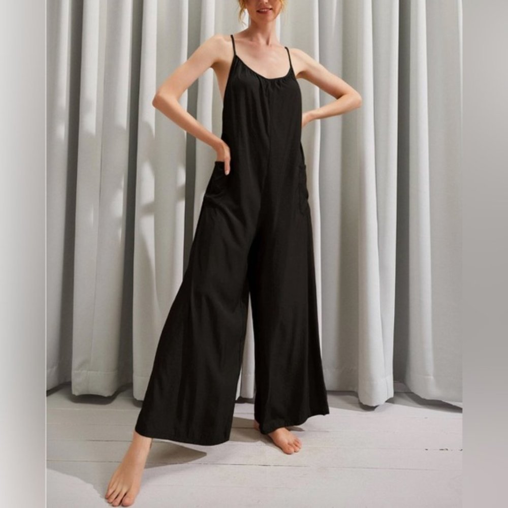 Pocket Side Tied Backless Wide Leg Cami Jumpsuit 40% OFF - Picture 4 of 10